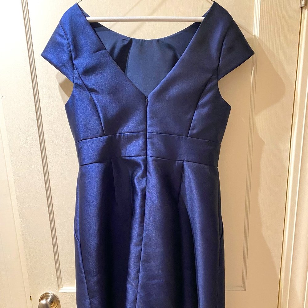 Alfred Sung, Midnight Blue in Satin, Size 14